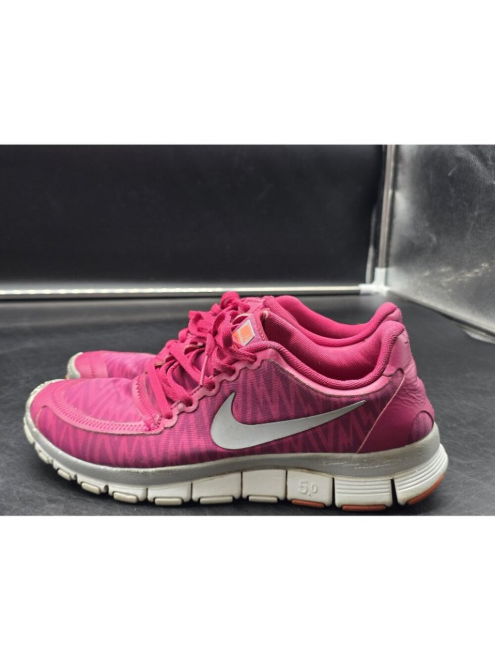 Nike Free 5.0 Shoes Womens Size 9 Pink Mesh Running Sneakers Damaged 511281-502 - Picture 7 of 15